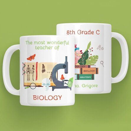 Tazza personalizzata con messaggio - Insegnante di biologia