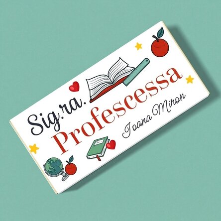 Cioccolato personalizzato con scritta - Scuola
