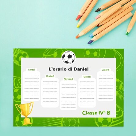 Orario personalizzato con testo - Trofeo