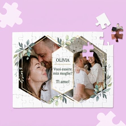 Puzzle personalizzato con 2 foto e un messaggio - Momenti speciali