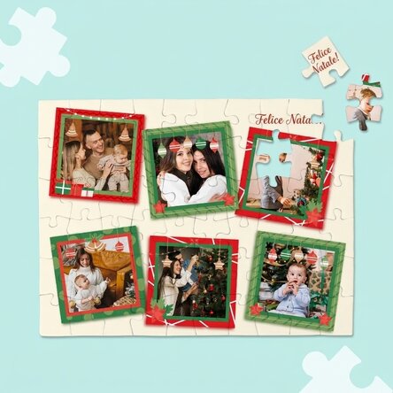 Puzzle personalizzato con 6 foto - Ricordi di Natale