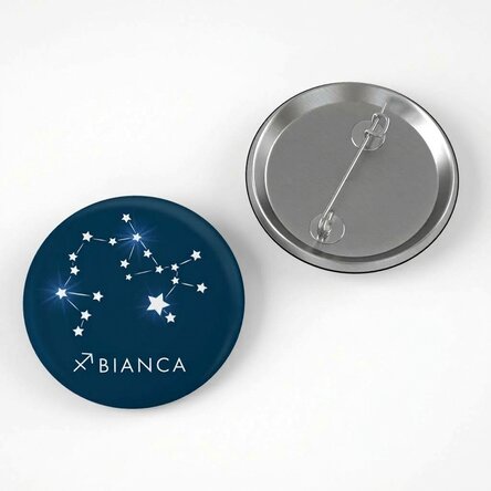 Spilla personalizzata con nome - Segno zodiacale: Sagittario