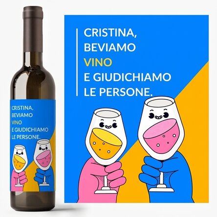 Vino personalizzato con scritta - vino