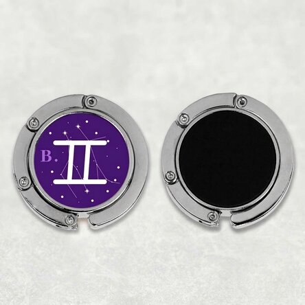 Portaborsa da tavola personalizzato con scritta - Segno zodiacale Gemelli