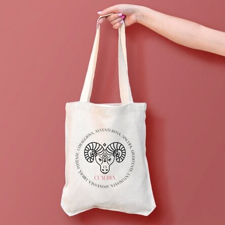 Borsa personalizzata con scritta - Segno zodiacale Ariete