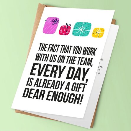 Personalised greeting card with text - We are the gift
