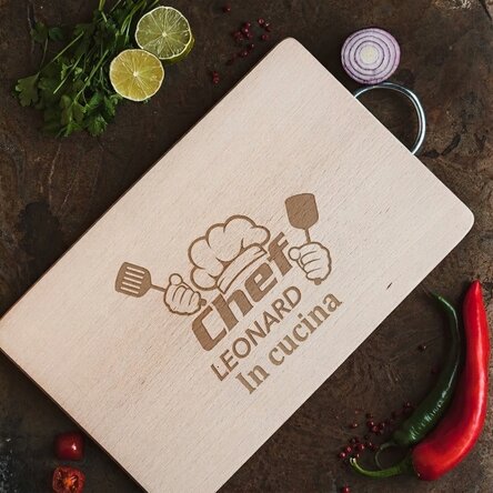 Tagliere personalizzato con scritta - Chef Puternic