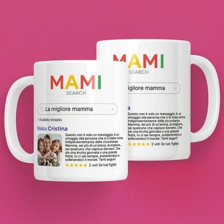 Tazza personalizzata con foto e testo - Ricerca