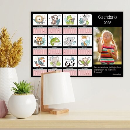 Calendario personalizzato con foto e messaggio - Bambini