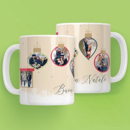 Tazza personalizzata con testo e foto - Ricordi di Natale