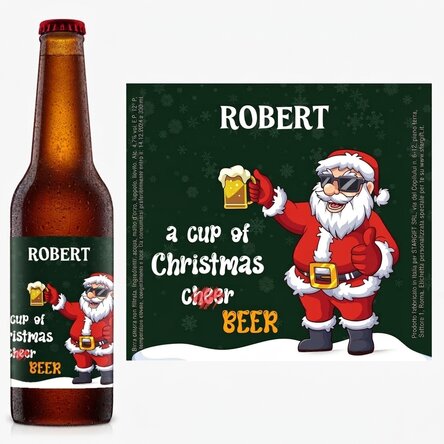 Birra personalizzata con scritta - Birra di Natale