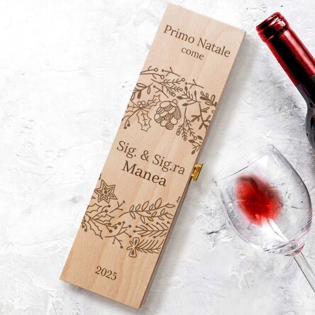 Scatola per vino personalizzata con messaggio - Mr & Mrs