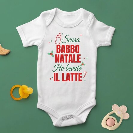 Body per bambini personalizzato con la scritta "Sorry Santa"