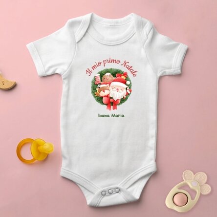 Body per bambini personalizzato con scritta - Il mio primo Natale