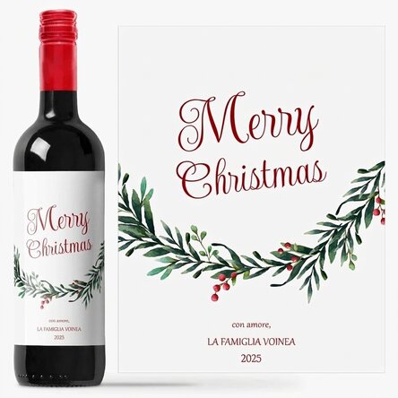 Vino personalizzato con un messaggio di Caciun - Con affetto