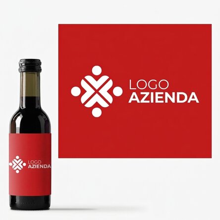 Mini bottiglia di vino personalizzata con logo