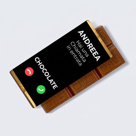 Mini tavoletta di cioccolato personalizzata con messaggio - Incomig call