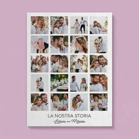 Quadro su tela personalizzato con 20 foto