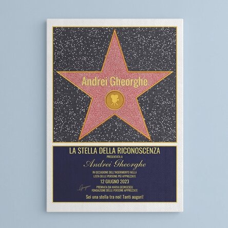 Quadro su tela personalizzato - La stella della gratitudine