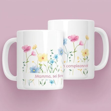 Tazza personalizzata con scritta - Flowers