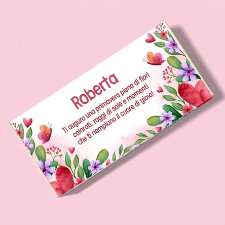 Cioccolato personalizzato con messaggio - Spring