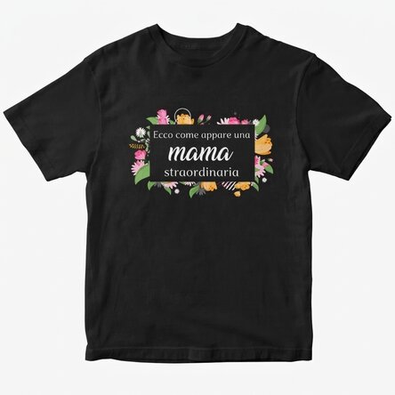 Maglietta in cotone personalizzata con scritta - Donna straordinaria