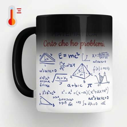 Tazza termosensibile personalizzata con messaggio - Insegnante di matematica