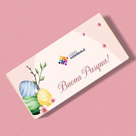 Cioccolato personalizzato con logo e messaggio - Pasqua
