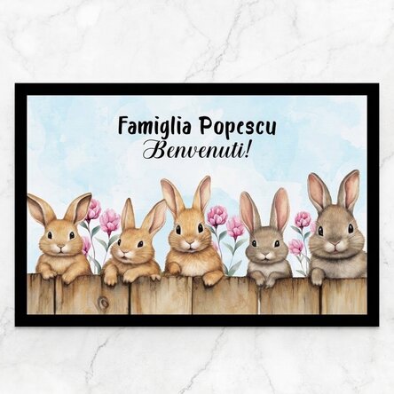 Zerbino personalizzato con scritta - Coniglietti di Pasqua