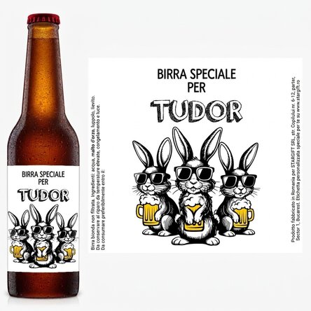 Birra personalizzata con messaggio - Cool bunny