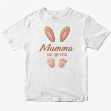 Maglietta in cotone personalizzata per Pasqua - Orecchie da coniglio