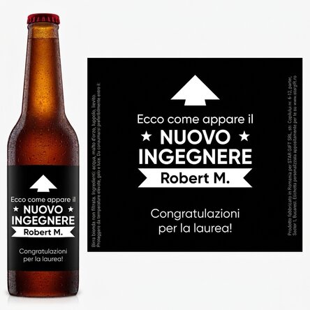 Birra personalizzata con messaggio - Ecco come appare