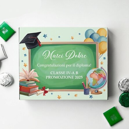 Scatola di caramelle personalizzata con scritta - Piccoli diplomati