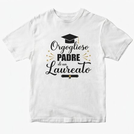 Maglietta in cotone personalizzata con scritta - Proud