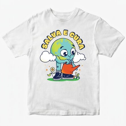 Maglietta in cotone personalizzata per bambini - Save and care