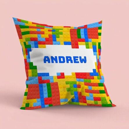 Personalised cushion with name - Lego