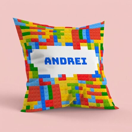 Cuscino personalizzato con nome - Lego