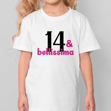 Maglietta in cotone per bambini personalizzata con messaggio - Beautiful