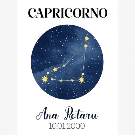Poster personalizzato con testo - La costellazione del Capricorno