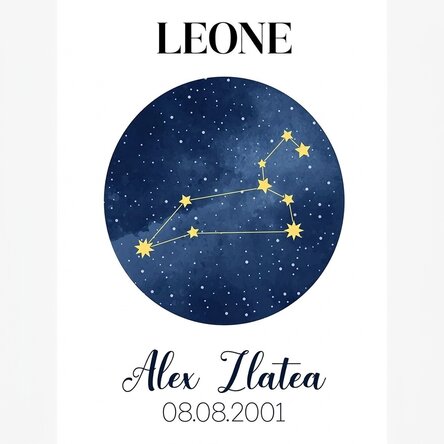 Poster personalizzato con testo - La costellazione del Leone