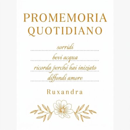 Poster personalizzato con testo - Promemoria quotidiano