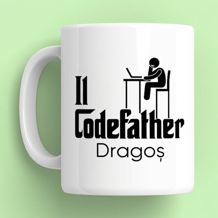 Tazza personalizzata con nome - The codefather