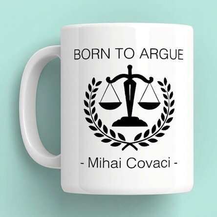 Tazza personalizzata con scritta per avvocati - Born to argue
