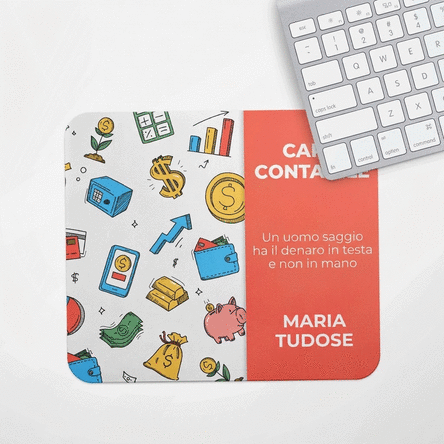 Tappetino per mouse personalizzato con testo - Finanze