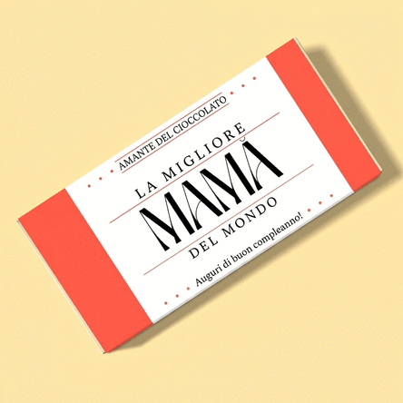 Cioccolato personalizzato con una scritta