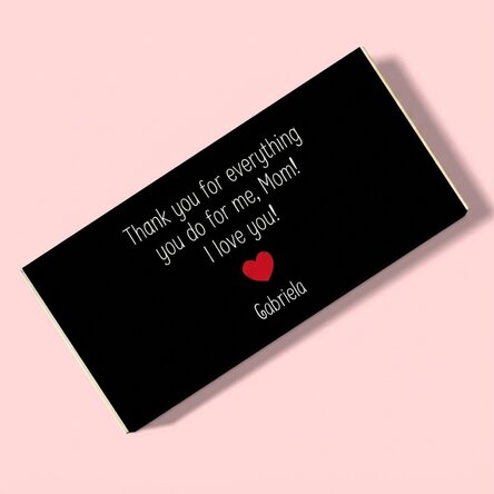 Cioccolato personalizzato con scritta - Cuore