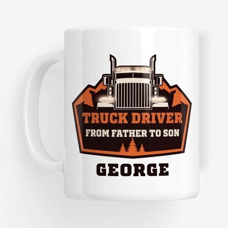 Personalised mug with text - Truck driver