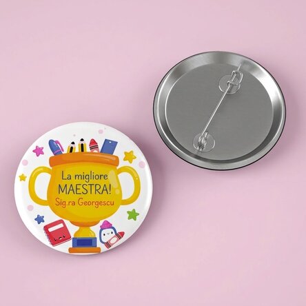 Spilla personalizzata con scritta - Insegnante