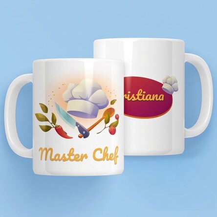 Tazza personalizzata con scritta per cuochi - Cooking Master