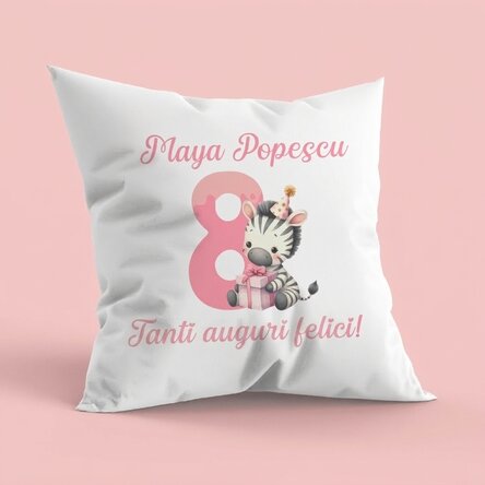 Cuscino personalizzato con scritta per bambini - Compleanno